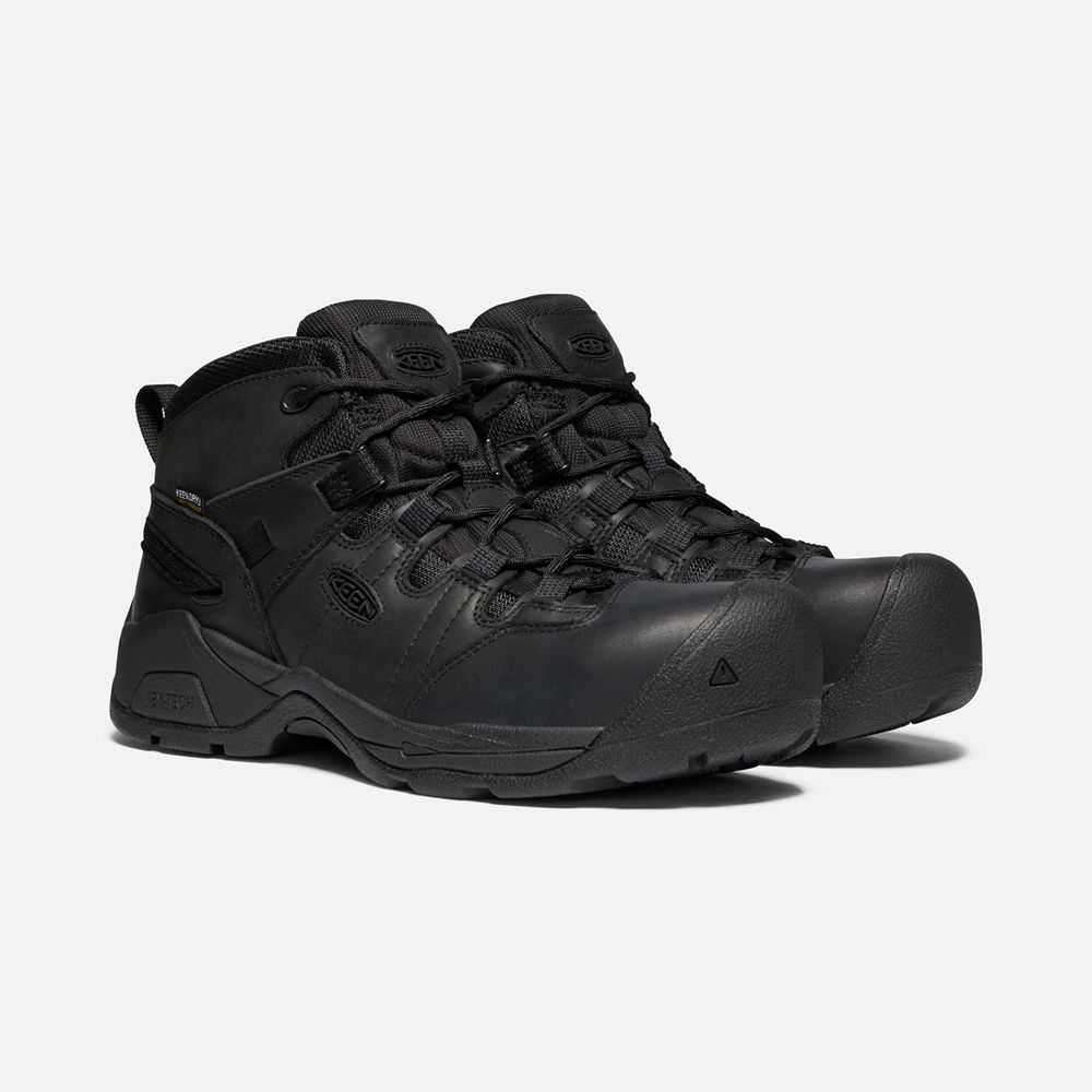 Botte de Travail Keen Homme Noir | Detroit Xt+ Waterproof (Carbon-Fiber) | JIWMU-1968